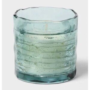 Palm Leaf Grotto & Citronella Scented Candle With Twinkling LED Lights Green Gla